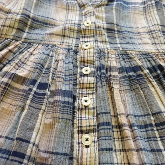 Anthropologie Sleeveless Babydoll Plaid Top - Picture 2 of 4